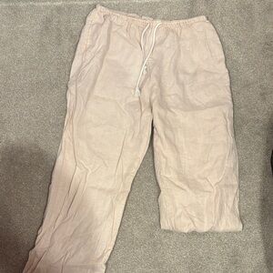 Brandy Melville Cream Linin Leg Pants